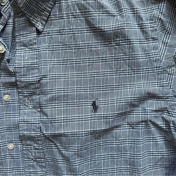 Ralph Lauren Blue Checkered Button-Down Shirt - Picture 2 of 6